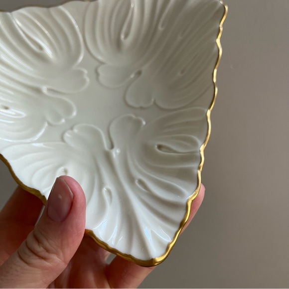 Lenox China Triad Dish Hand Decorated with 24K Gold - Picture 2 of 6